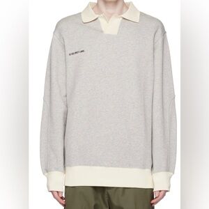 HELMUT LANG Gray Contrast trim polo